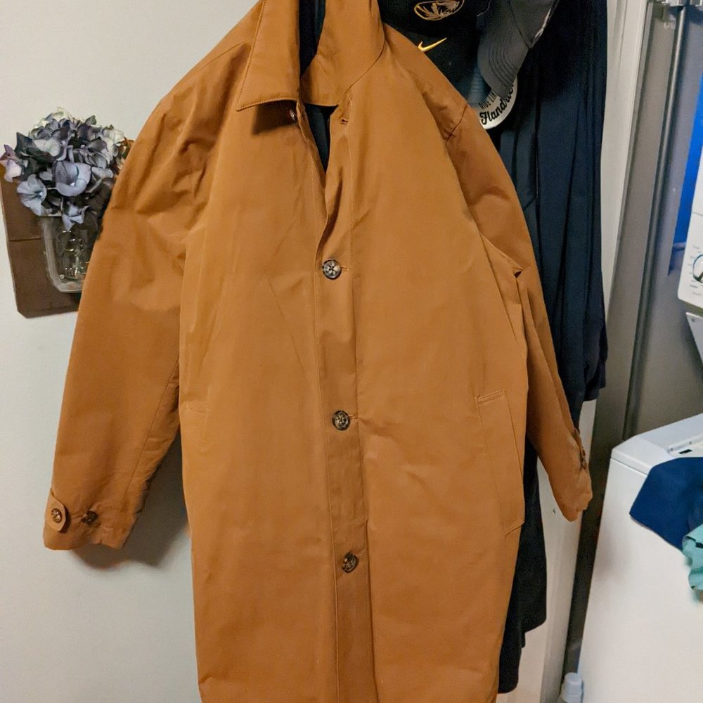 Tan winter coat (the lined mac jacket)
